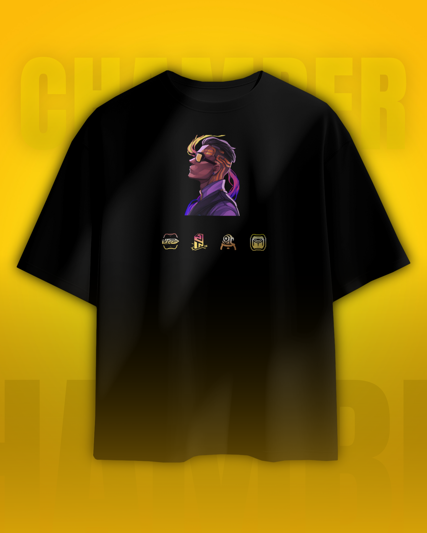 Chamber Oversized Valorant T-Shirt – Night Market Drop | dryPeek