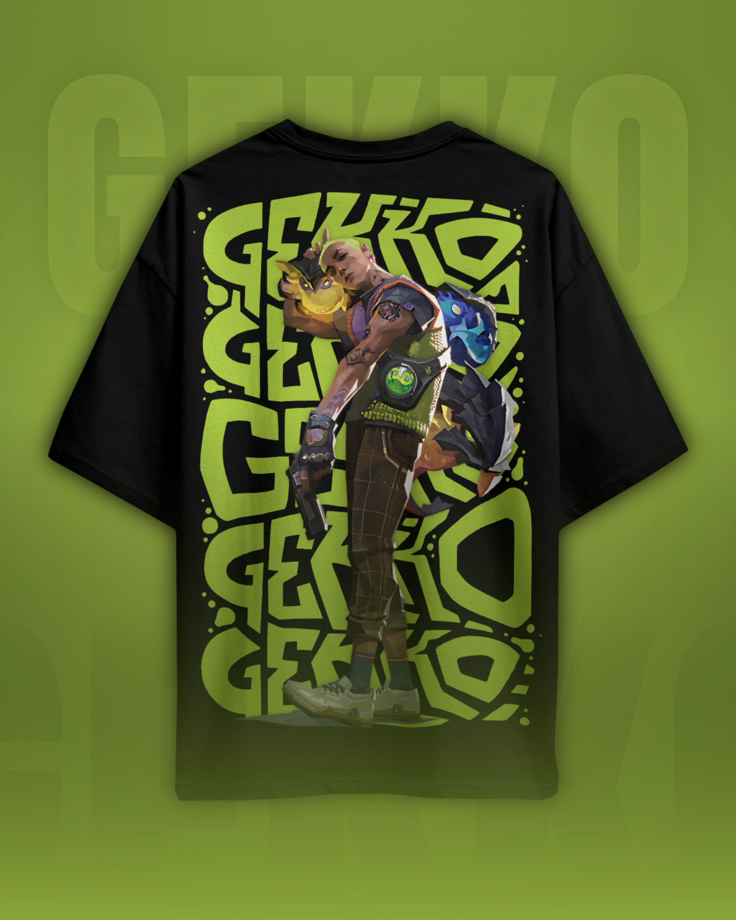 Gekko Oversized Valorant T-Shirt – Night Market Drop | dryPeek