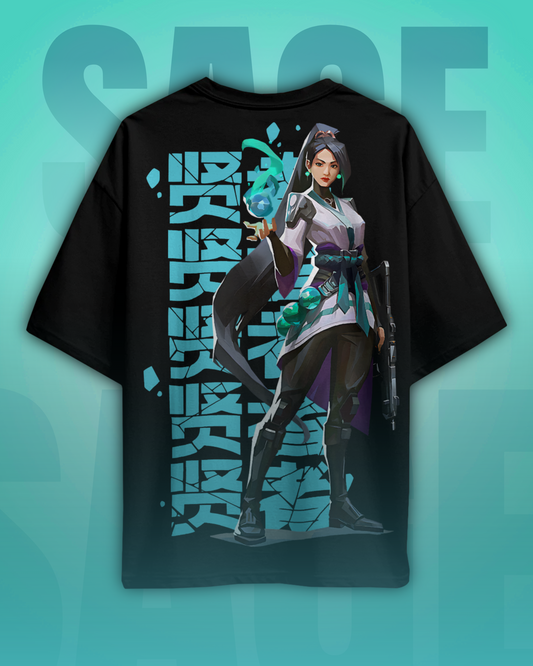 Sage Oversized Valorant T-Shirt – Night Market Drop | dryPeek