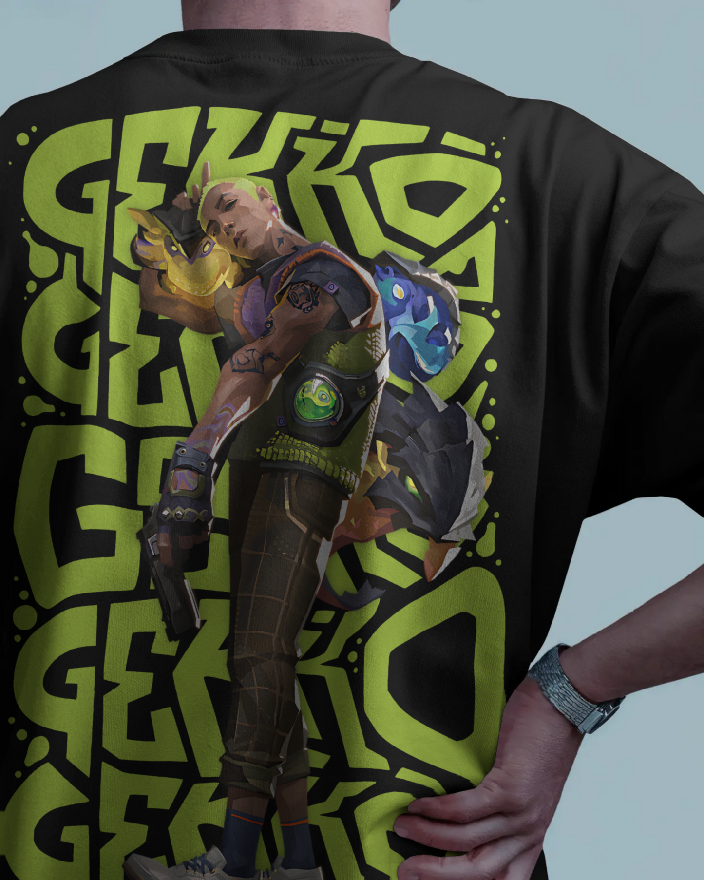 Gekko Oversized Valorant T-Shirt – Night Market Drop | dryPeek