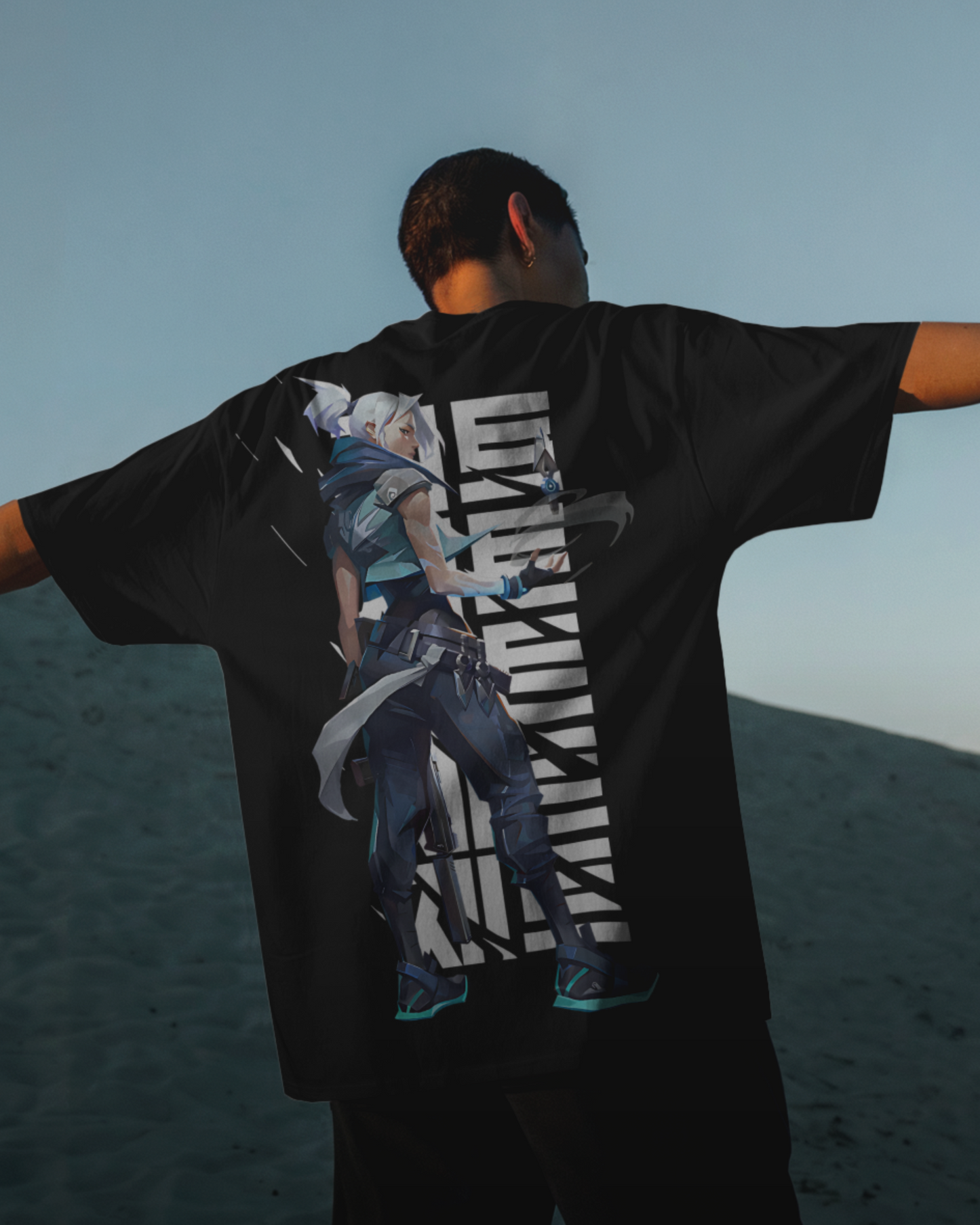 Jett Oversized Valorant T-Shirt – Night Market Drop | dryPeek
