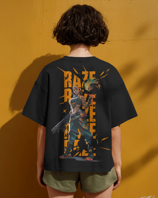 Raze Oversized Valorant T-Shirt – Night Market Drop | dryPeek