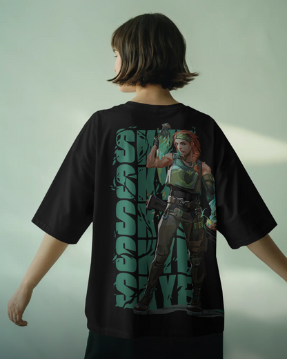 Skye Oversized Valorant T-Shirt – Night Market Drop | dryPeek