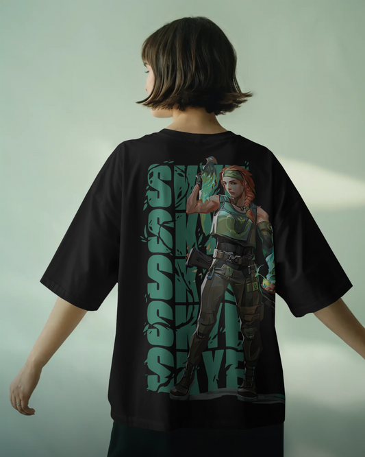 Skye Oversized Valorant T-Shirt – Night Market Drop | dryPeek