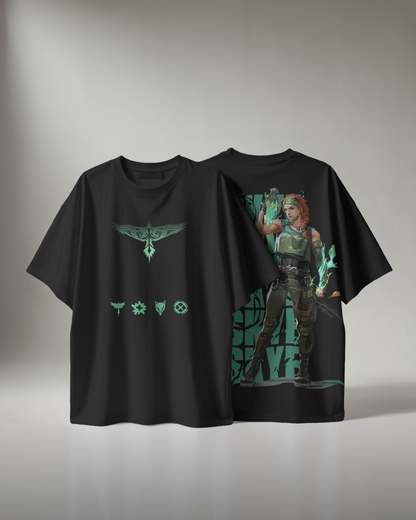 Skye Oversized Valorant T-Shirt – Night Market Drop | dryPeek